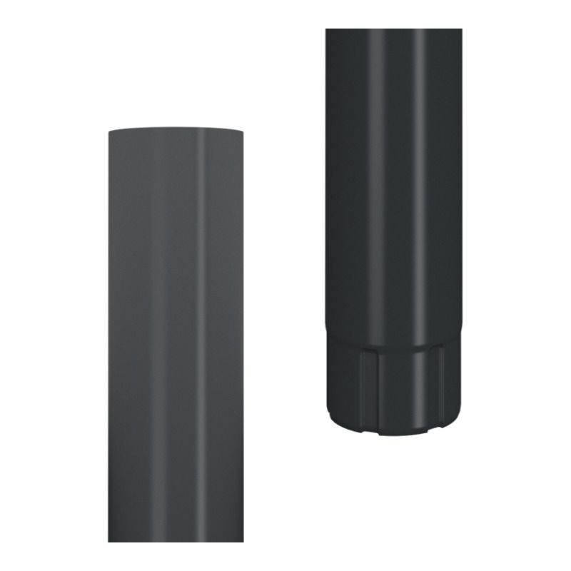 Lindab Aluminium Downpipe - 100mm x 3mtr Anthracite Grey