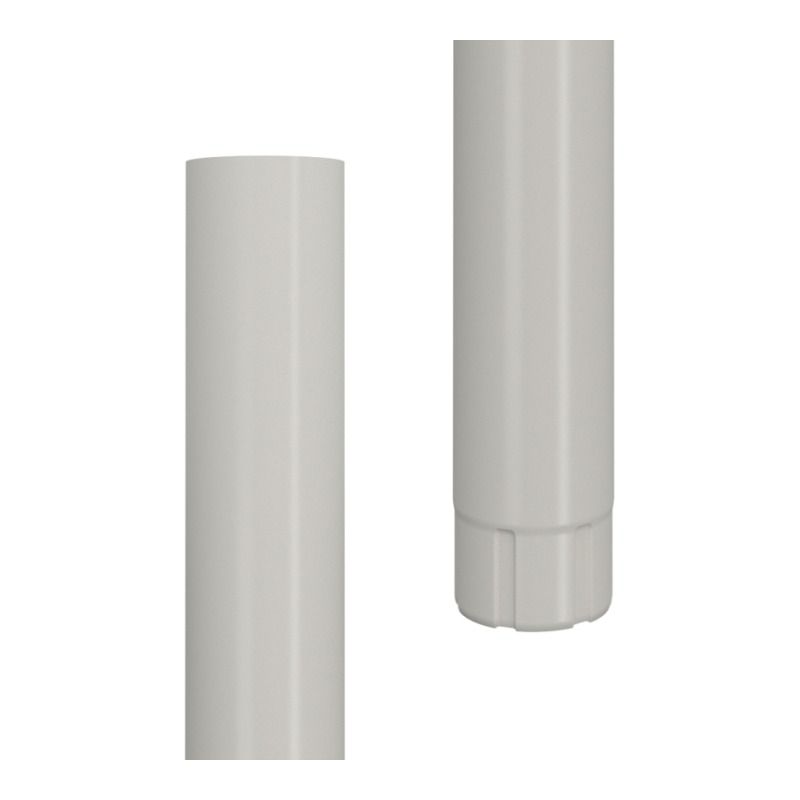 Lindab Aluminium Downpipe - 100mm x 3mtr White