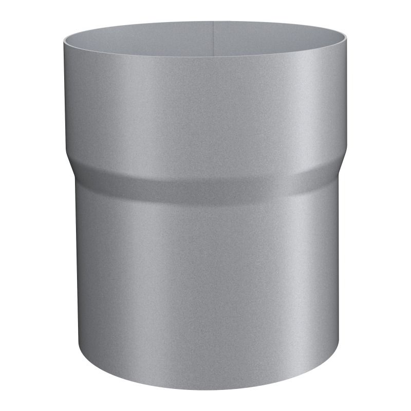 Lindab Aluminium Pipe Connector - 100mm Silver Metallic