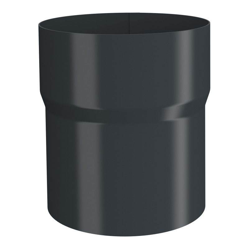 Lindab Aluminium Pipe Connector - 87mm Anthracite Grey