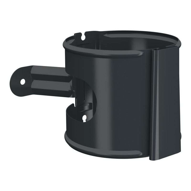 Lindab Aluminium Downpipe Bracket - 100mm Anthracite Grey