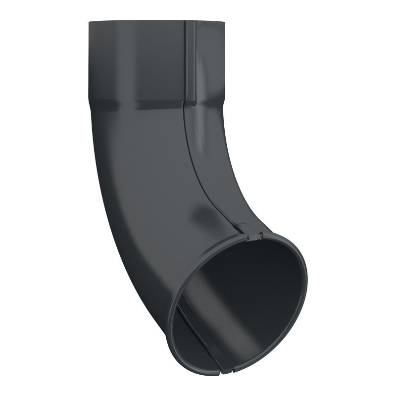 Lindab Aluminium Pipe Shoe - 75mm Anthracite Grey