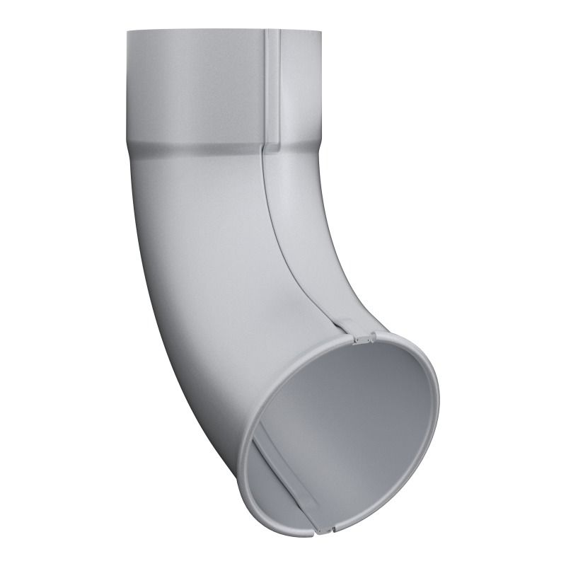 Lindab Aluminium Pipe Shoe - 75mm Silver Metallic