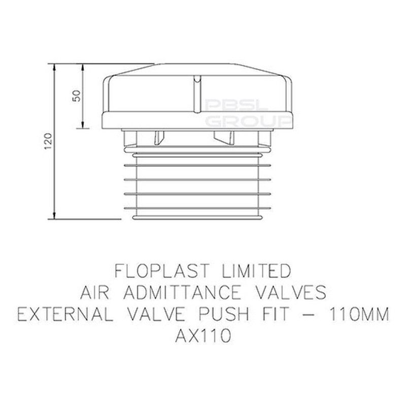 FloPlast Air Admittance Valve External - 110mm White
