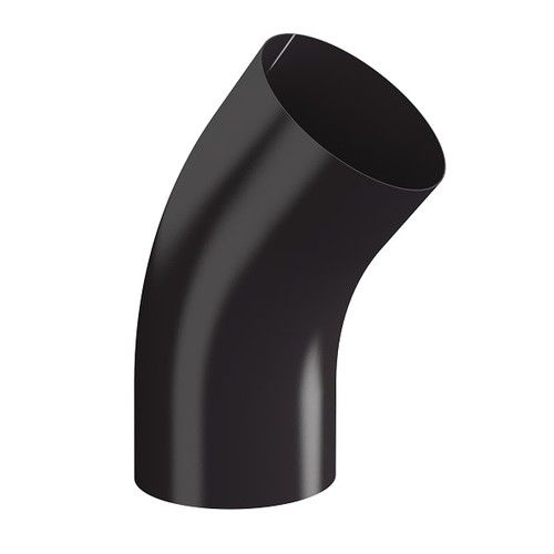Lindab Steel Conical Downpipe Bend 45 - 87mm Coffee Brown
