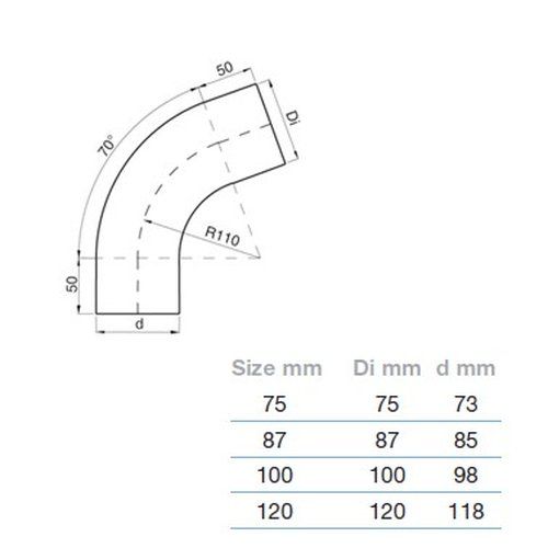 Lindab Steel Conical Downpipe Bend 45 - 87mm Antique White