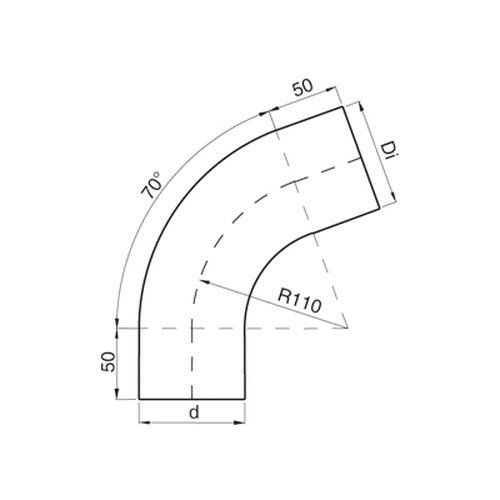 Lindab Steel Conical Downpipe Bend 70 - 75mm Brown