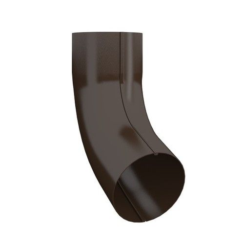 Lindab Steel Downpipe Bend with Socket 70 - 100mm Brown