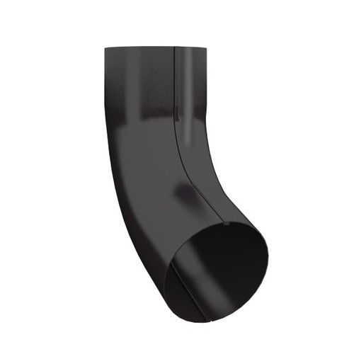 Lindab Steel Downpipe Bend with Socket 70 - 100mm Coffee Brown
