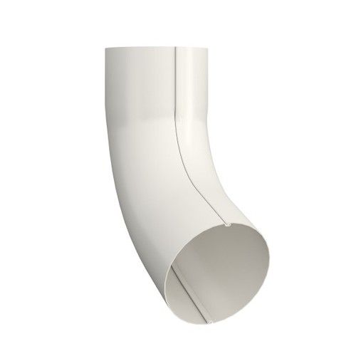 Lindab Steel Downpipe Bend with Socket 70 - 120mm Antique White
