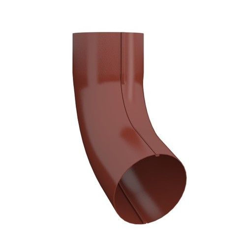 Lindab Steel Downpipe Bend with Socket 70 - 87mm Tile Red