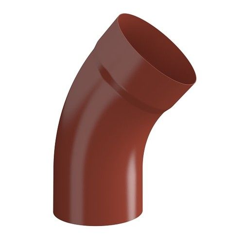 Lindab Steel Downpipe Bend with Socket 45 - 100mm Tile Red