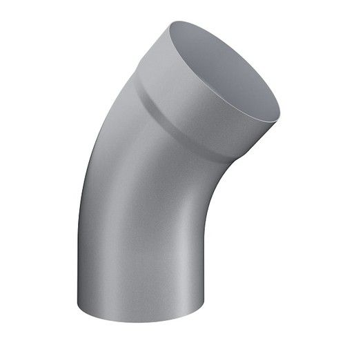 Lindab Steel Downpipe Bend with Socket 45 - 75mm Silver Metallic