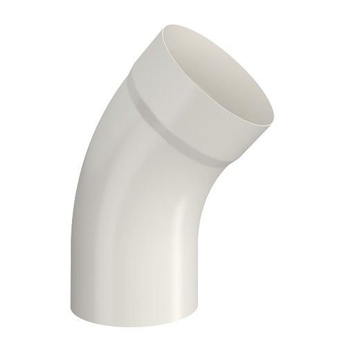 Lindab Steel Downpipe Bend with Socket 45 - 75mm Antique White
