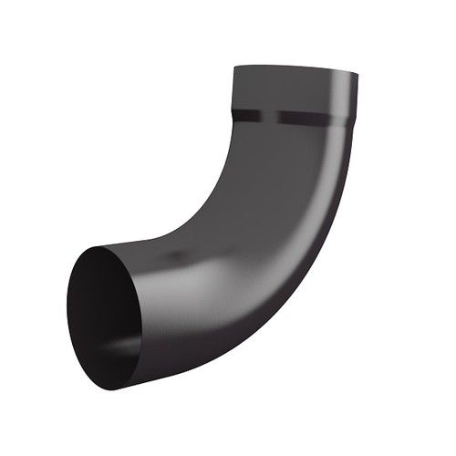 Lindab Steel Downpipe Bend with Socket 85 - 100mm Coffee Brown