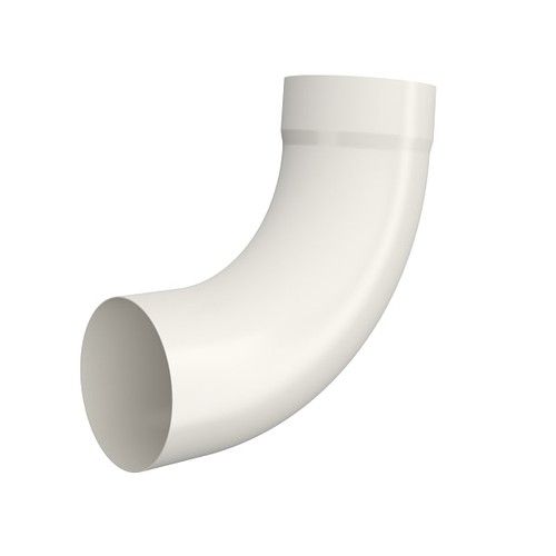 Lindab Steel Downpipe Bend with Socket 85 - 75mm Antique White