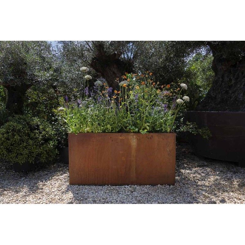 Corten Steel Tall Trough Planter - 1200mm x 400mm x 800mm