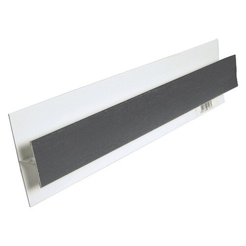 FloPlast Shiplap Cladding Centre Joint Trim - 5mtr Anthracite Grey Woodgrain
