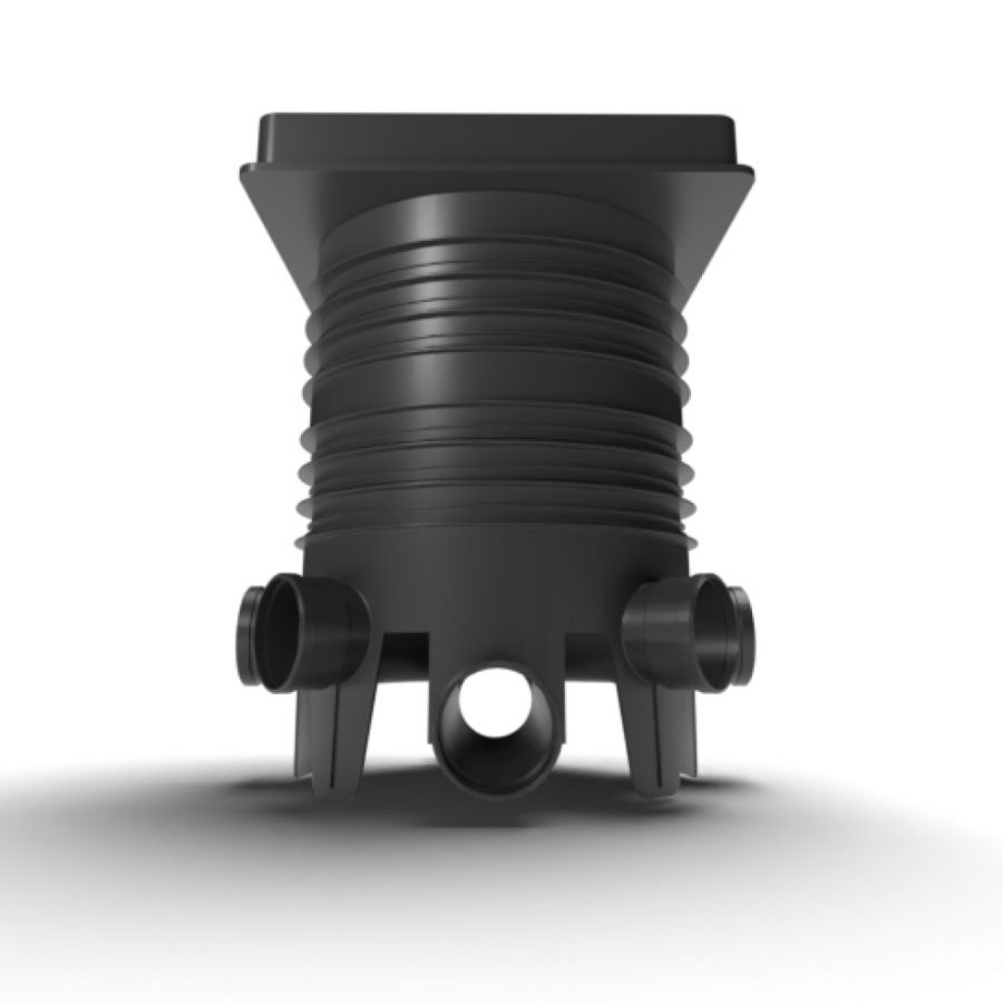 FloPlast Inspection Chamber Set with 80mm Deep Block Paviour/ Paving Slab Cover - 450mm Diameter