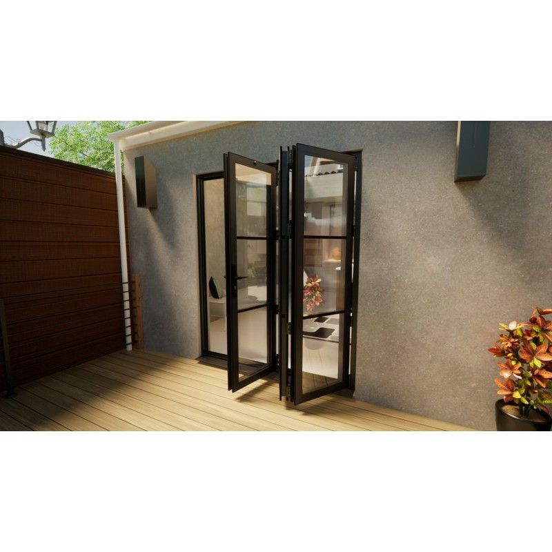 Heritage Aluminium Bifold Door Part Q Compliant - 1800mm Grey - 3 Right