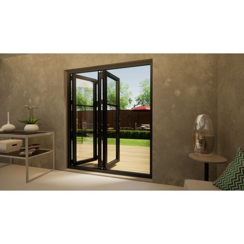 Heritage Aluminium Bifold Door Part Q Compliant - 1800mm Grey - 3 Right