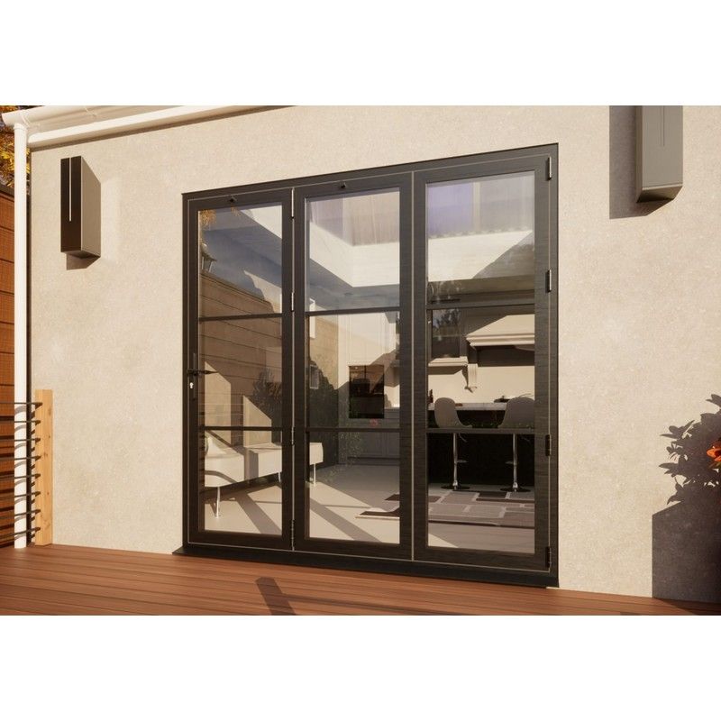 Heritage Aluminium Bifold Door - 2100mm Grey - 3 Right