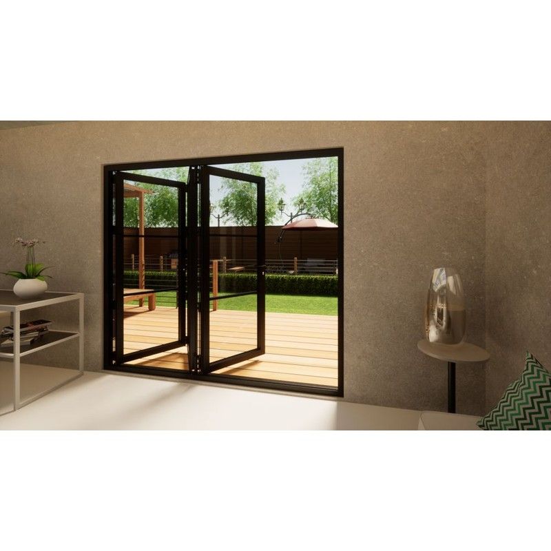 Heritage Aluminium Bifold Door - 2400mm Black - 3 Right