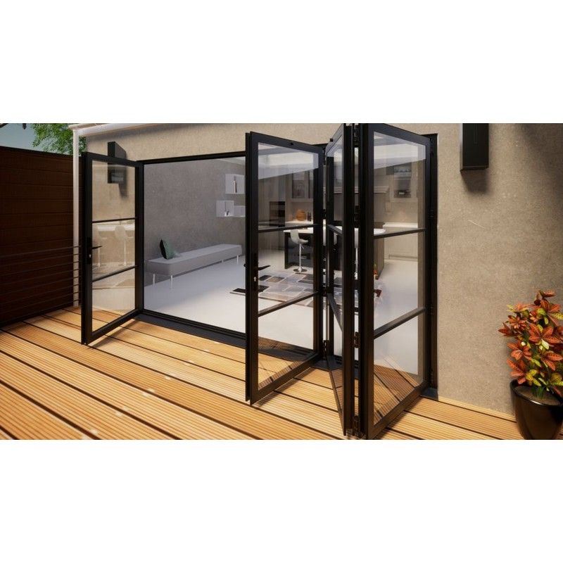 Heritage Aluminium Bifold Door - 3600mm Grey - 1 Left 3 Right