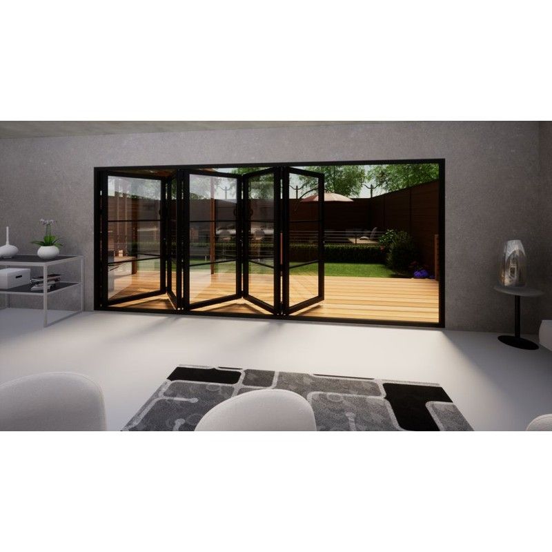 Heritage Aluminium Bifold Door - 4800mm Black - 5 Right