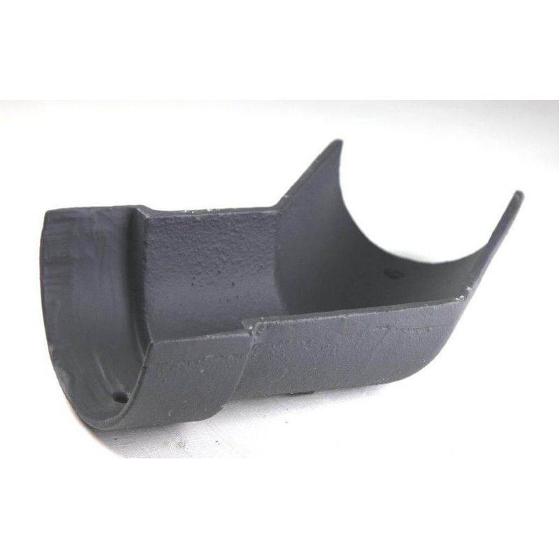 Cast Iron Deep Half Round Gutter Left Hand Angle - 135 Degree x 100mm Primed