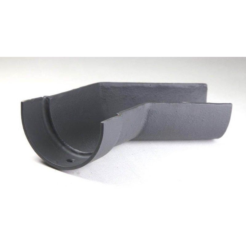 Cast Iron Deep Half Round Gutter Right Hand Angle - 135 Degree x 100mm Primed