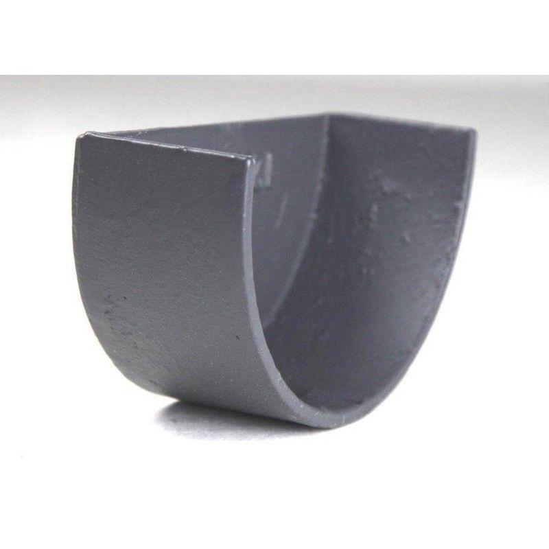 Cast Iron Deep Half Round Gutter Internal Stopend - 100mm Primed