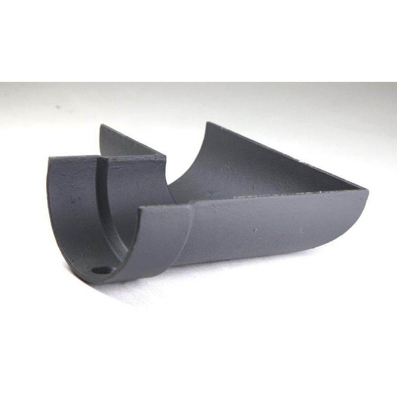 Cast Iron Deep Half Round Gutter Left Hand Angle - 90 Degree x 125mm Primed