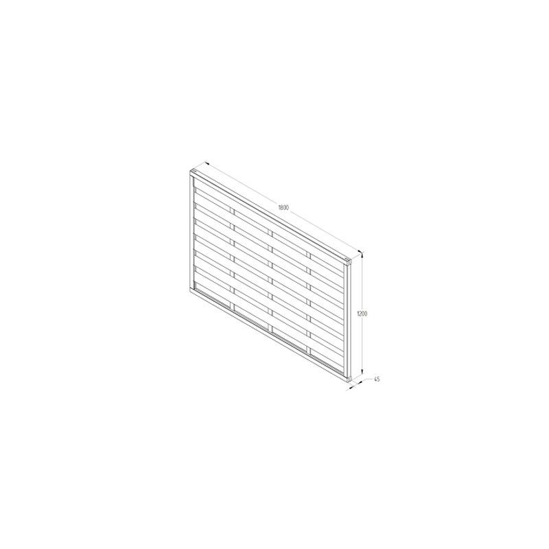 Pressure Treated Decorative Fence Panel - Europa Plain - 1800mm x 1200mm