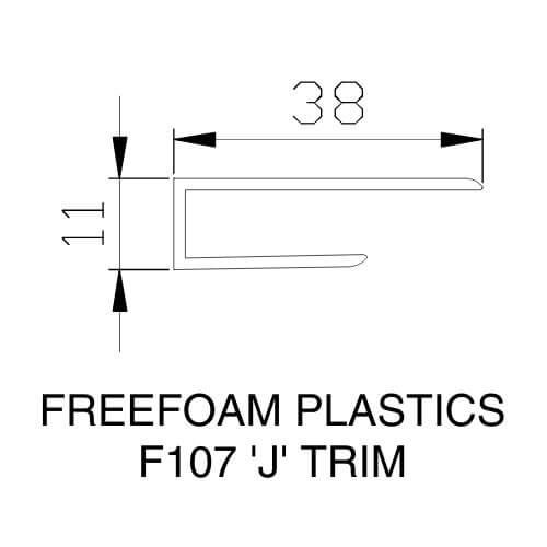 Rosewood Hollow Soffit J Trim - 5mtr