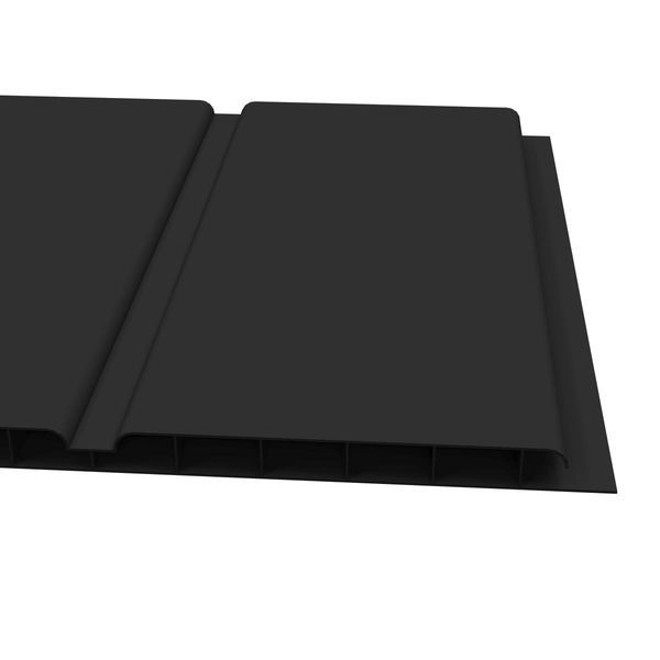 300mm Black Smooth Hollow Soffit Board - 10mm x 5mtr