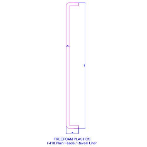 410mm White Fascia Capping Box End Board - 10mm x 1.25mtr