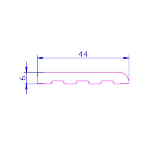 PVC Architrave - 45mm x 5mtr Light Oak Woodgrain