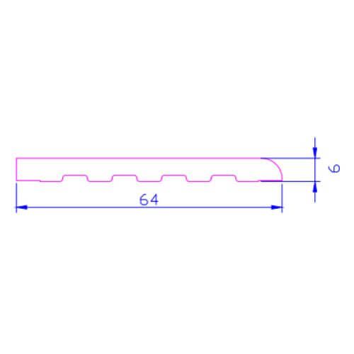 PVC Architrave - 65mm x 5mtr Rosewood