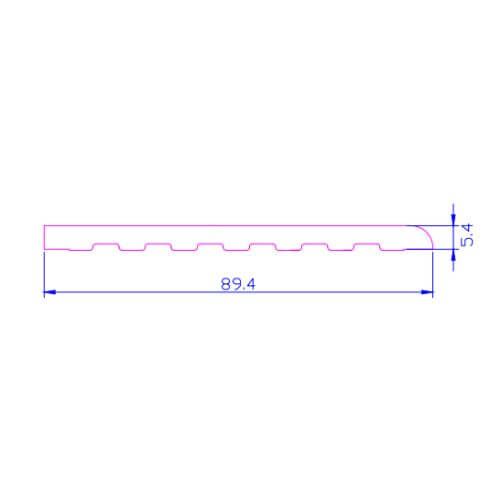 PVC Architrave - 90mm x 5mtr Black Ash Woodgrain