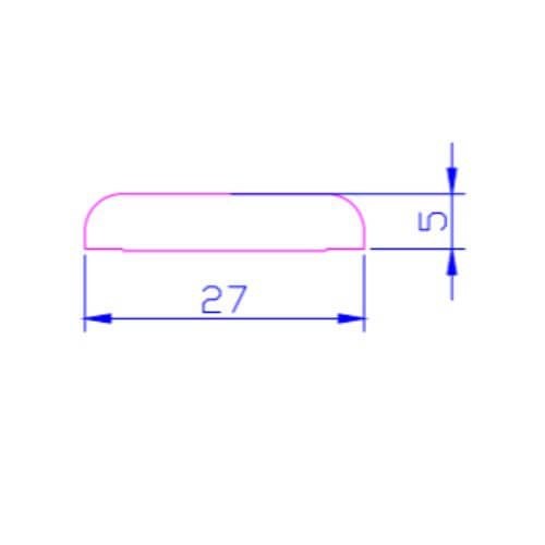 PVC D Section - 28mm x 5mtr Anthracite Grey Woodgrain