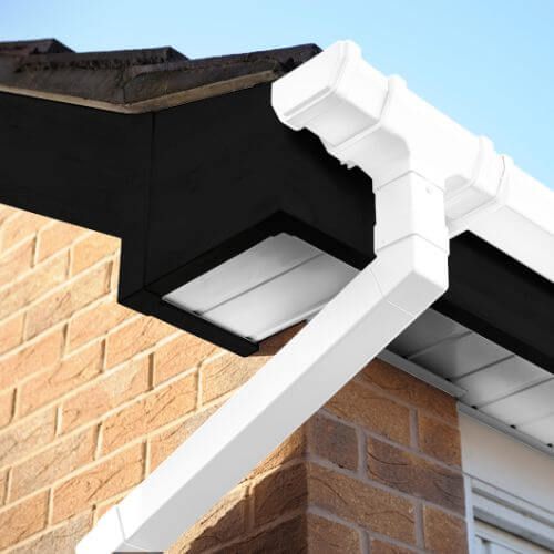 225mm Black Ash Woodgrain Fascia Board - 18mm x 5mtr