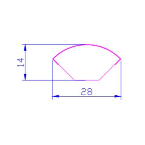 PVC Quadrant - 19mm x 5mtr Rosewood