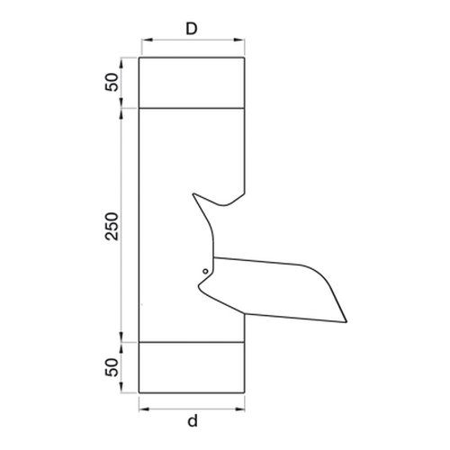 Lindab Steel Adjustable Diverter - 87mm Graphite