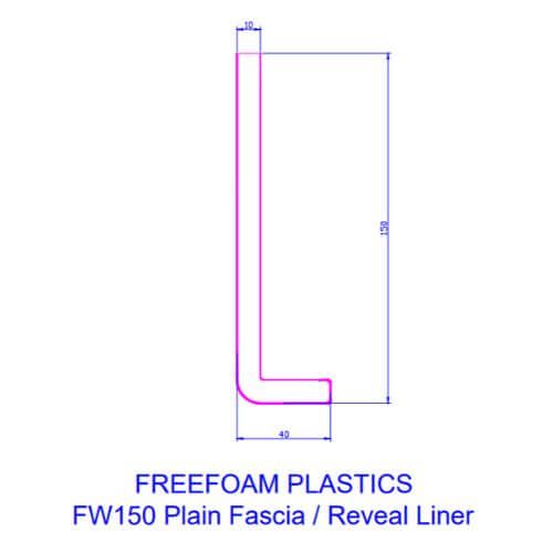 150mm Black Ash Woodgrain Fascia Capping Board - 10mm x 5mtr