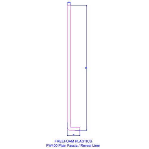 400mm Black Ash Woodgrain Fascia Capping Box End Board - 10mm x 1.25mtr