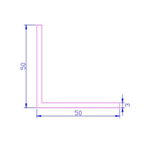 PVC Rigid Angle - 50mm x 5mtr White