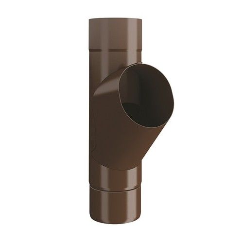 Lindab Steel Downpipe Branch 75mm - 75mm Brown