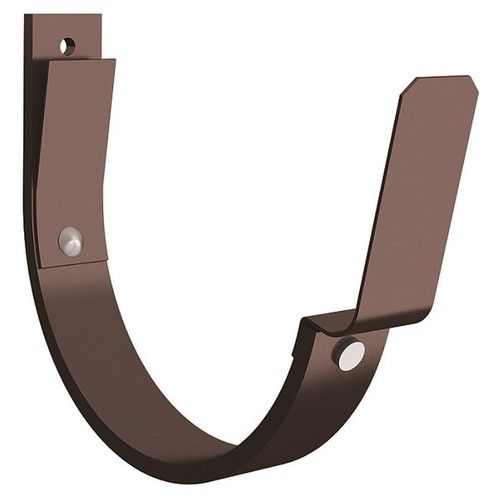 Lindab Steel Gutter 70mm Flex-Fit Fascia Bracket - 100mm Coffee Brown
