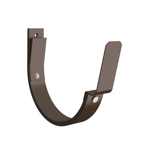 Lindab Steel Gutter 70mm Flex-Fit Fascia Bracket - 125mm Brown